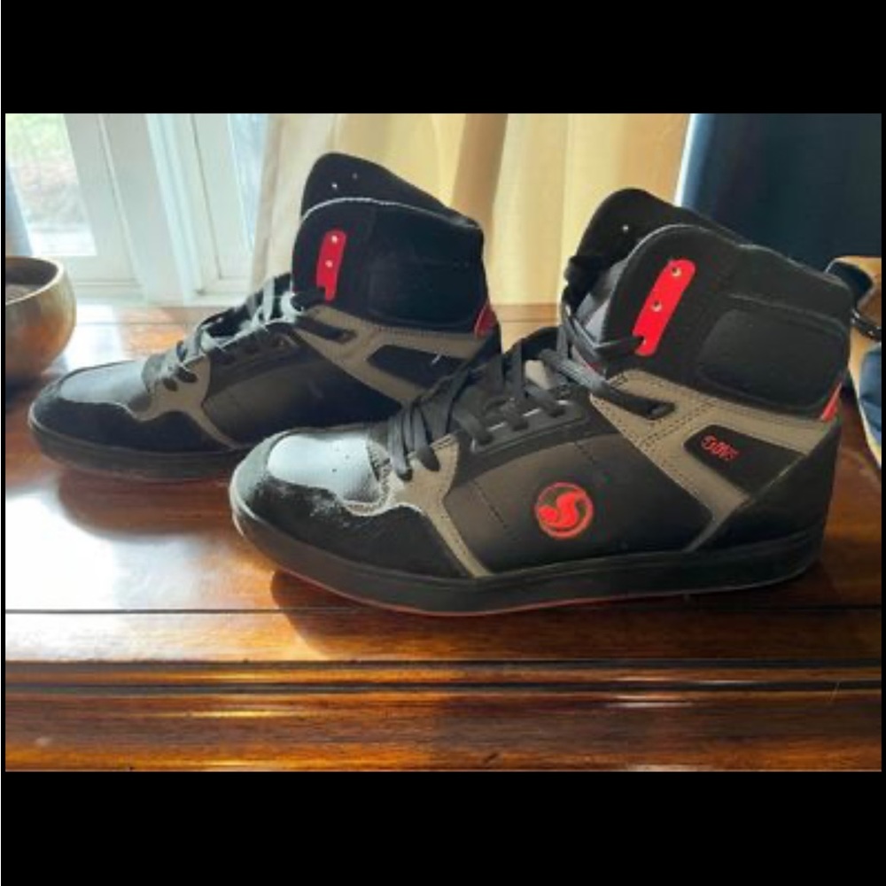 Black and red DVS sneakers